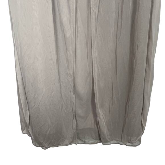 David's Bridal One Shoulder Strap Beige Maxi Dress Size 4 - Picture 6 of 16